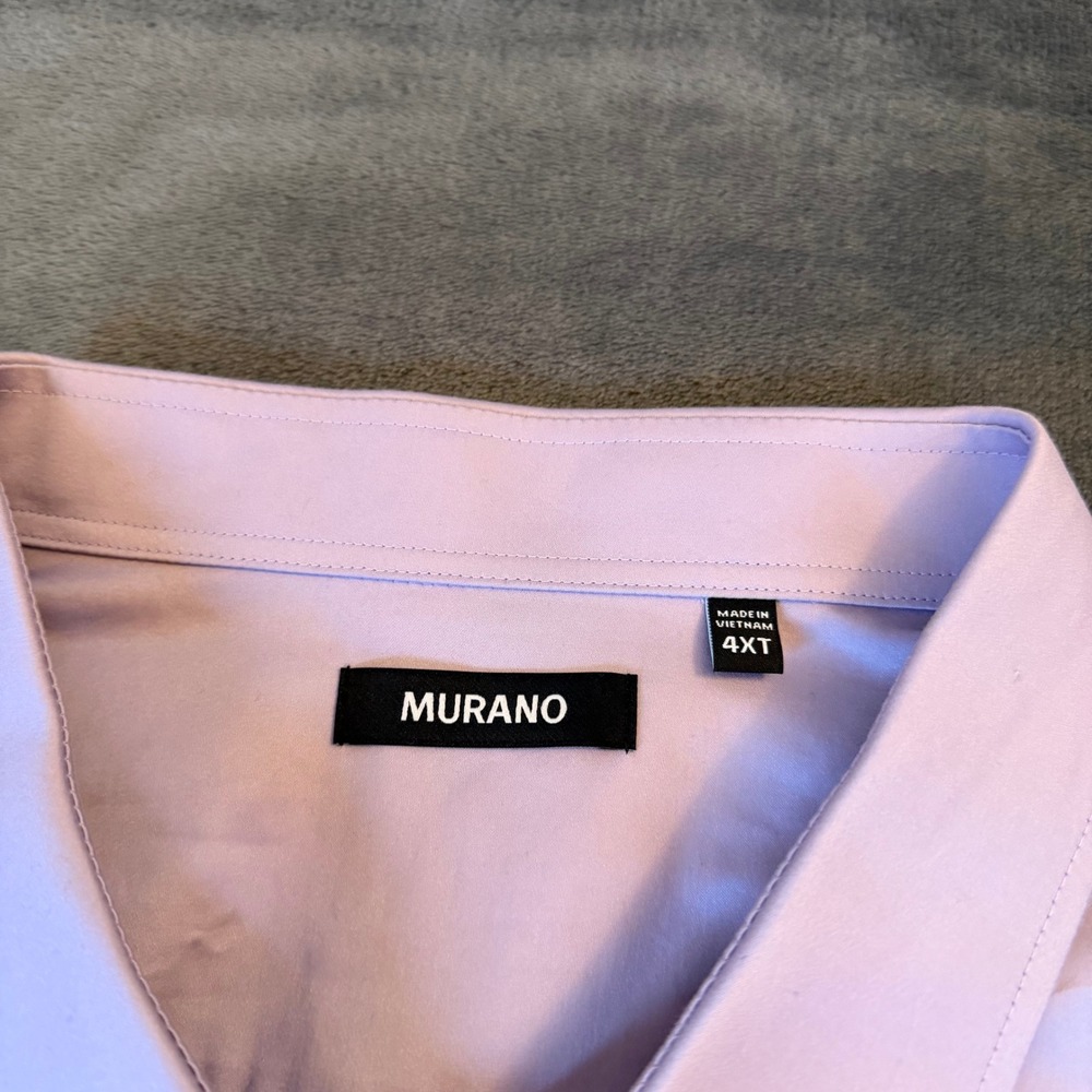 Murano Liquid Luxury Dress Shirt Mens 4XT Lavender Stretch Long Sleeve Tall NWT - Picture 2 of 10